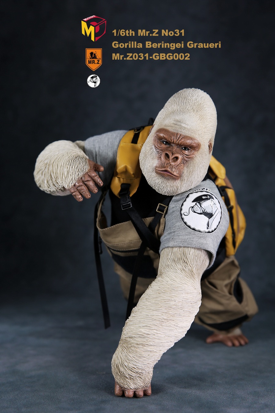 Mr.Z MRZ031-GBG001, 002 Animal Model - Gorilla Beringei Graueri (Black&White)