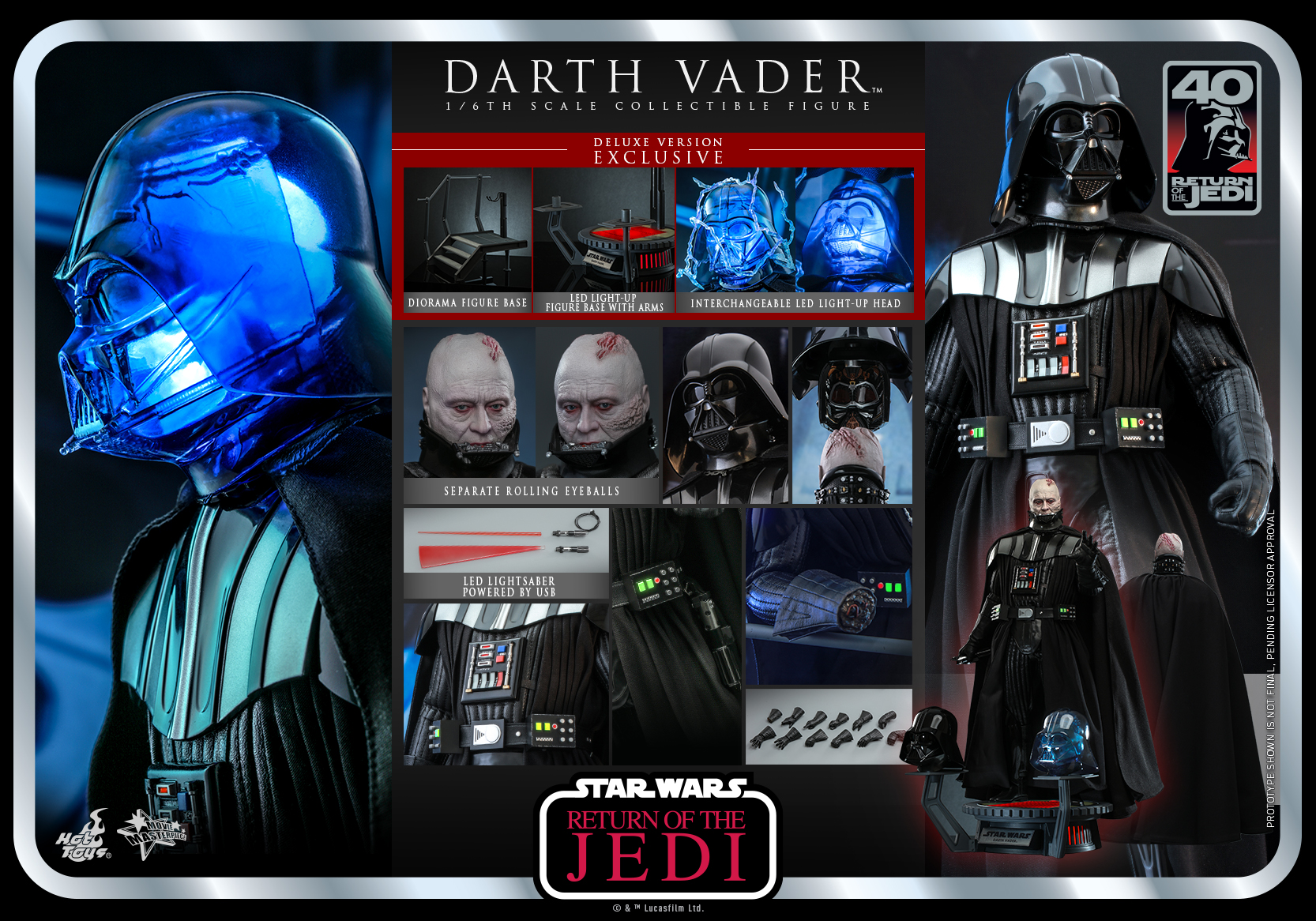 Hot Toys MMS700 1/6 Star Wars Episode VI: Return of the Jedi ™ - Darth Vader™ (Deluxe Version)