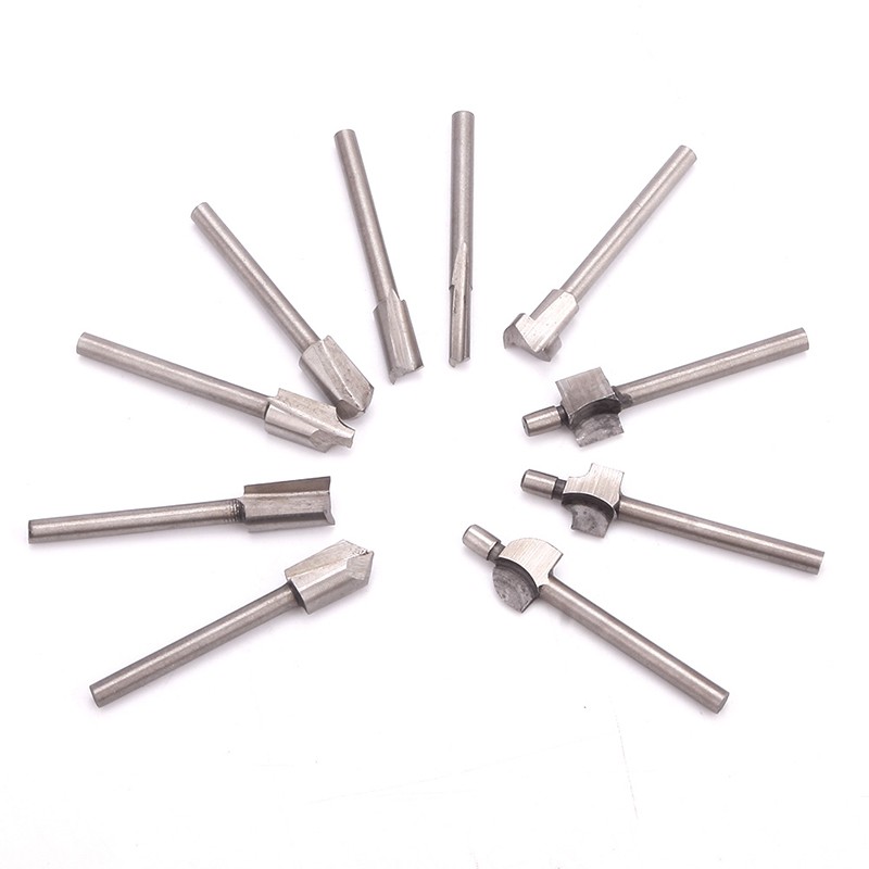 DR03 ชุดดอกทริมเมอร์ แกน 3 มิล สำหรับเครื่องเจียรสายอ่อน Dremel/เครื่องเจียรเล็ก ชุด 10 ดอก