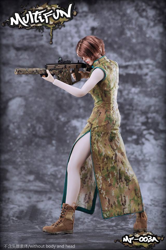 MULTIFUN MF-003A ,B ,D 1/6 Camouflage Cheongsam Set