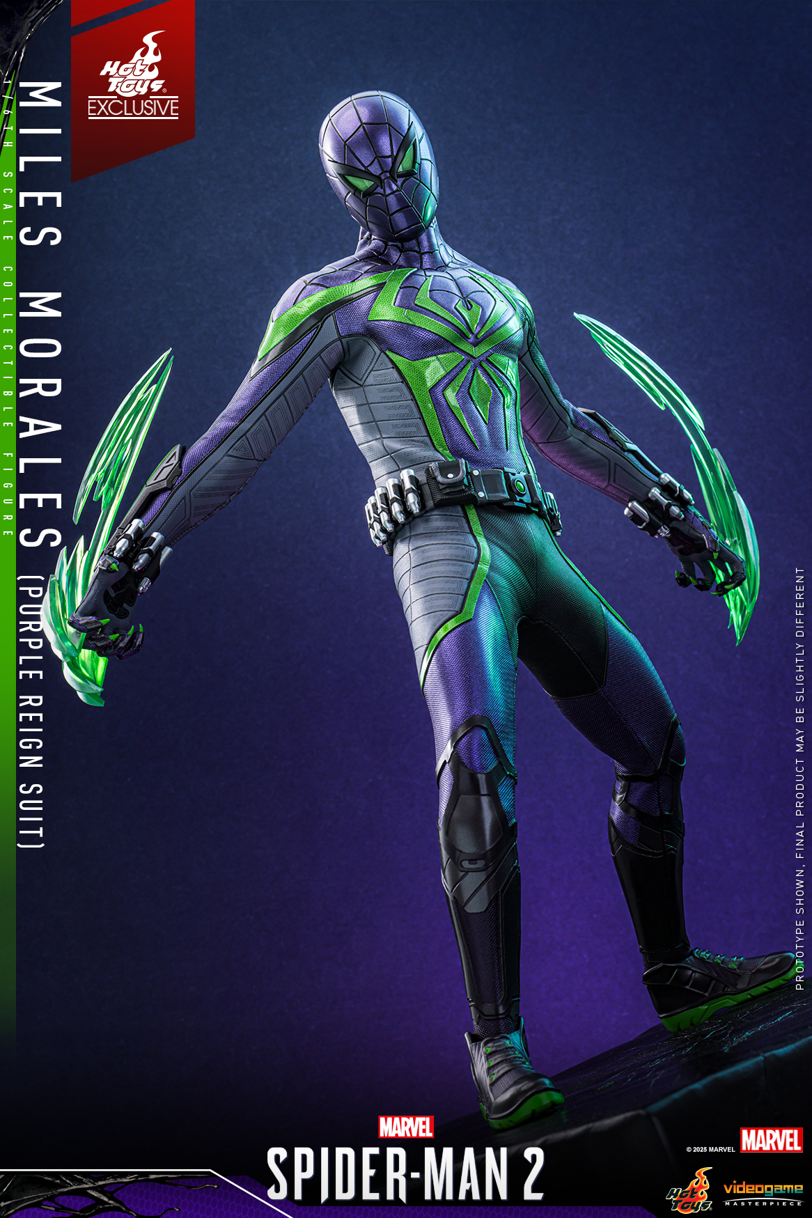 Hot Toys VGM68 Marvel's Spider-Man 2 - Miles Morales (Purple Reign Suit) [Hot Toys Exclusive]