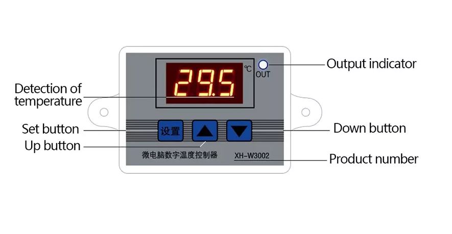 OT95 วงจร สวิทซ์ควบคุมการทำงานด้วยอุณหภูมิ รุ่น XH-W3002 -50-110c ใช้ไฟ 12V DC