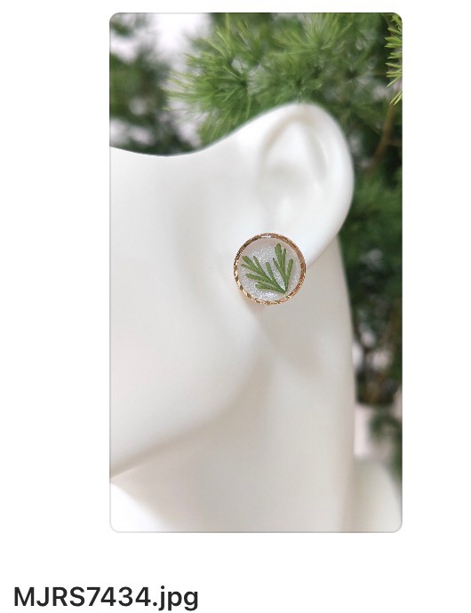 ต่างหูดอกไม้จริง สำหรับผิวแพ้ง่าย Ear_Lucky Bamboo