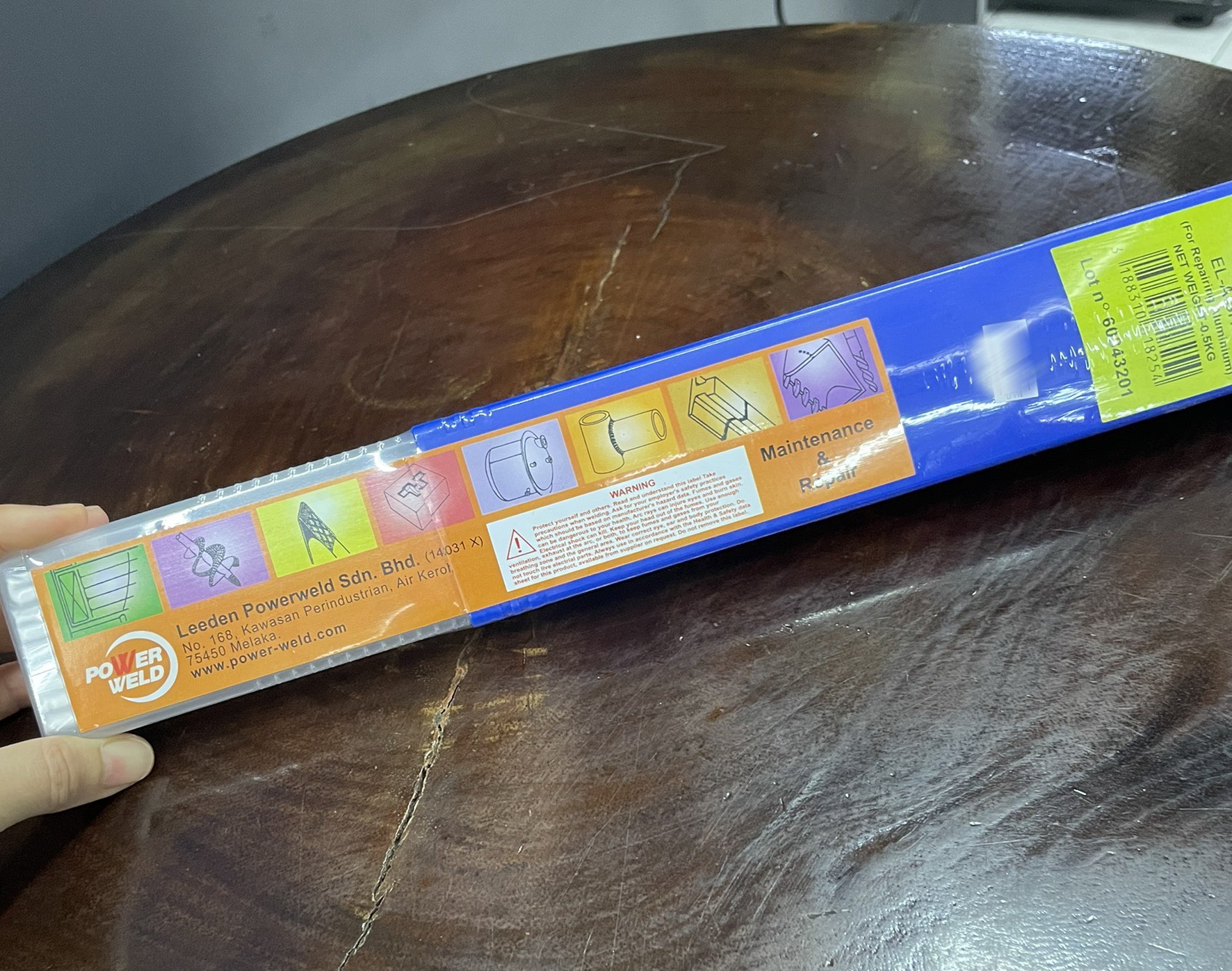 ลวดเชื่อมอลูมิเนียมไฟฟ้า 3.2mm ALSi12 E4047 POWERWEL (0.5กก.)