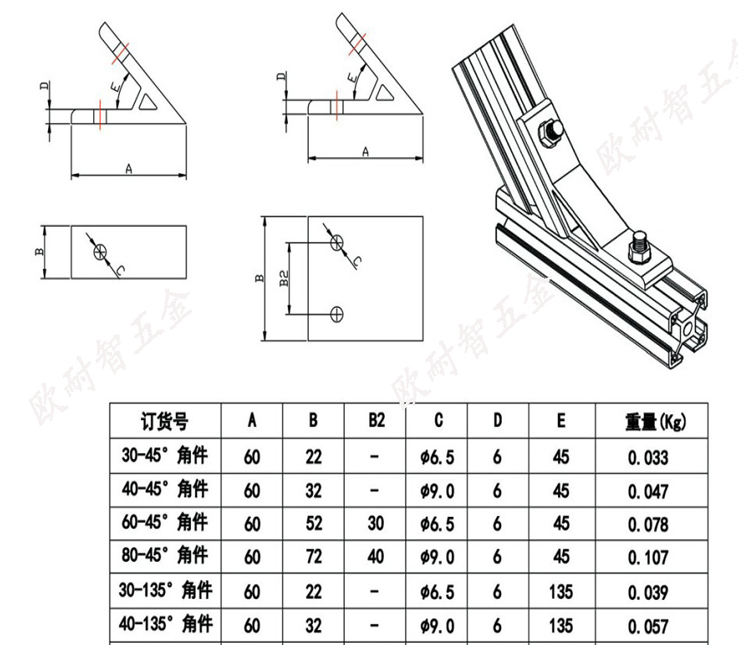 Bracket angle 135 องศา