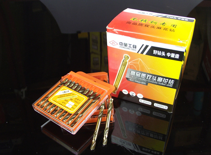 DRV01 ดอกสว่าน 2 หัวไทเทเนียม ใช้สำหรับงานเจาะรูรีเวท ขนาด 3.2 มิล 1/8 หุน รีเวทเบอร์ 4 แพ็คละ 10 ดอก