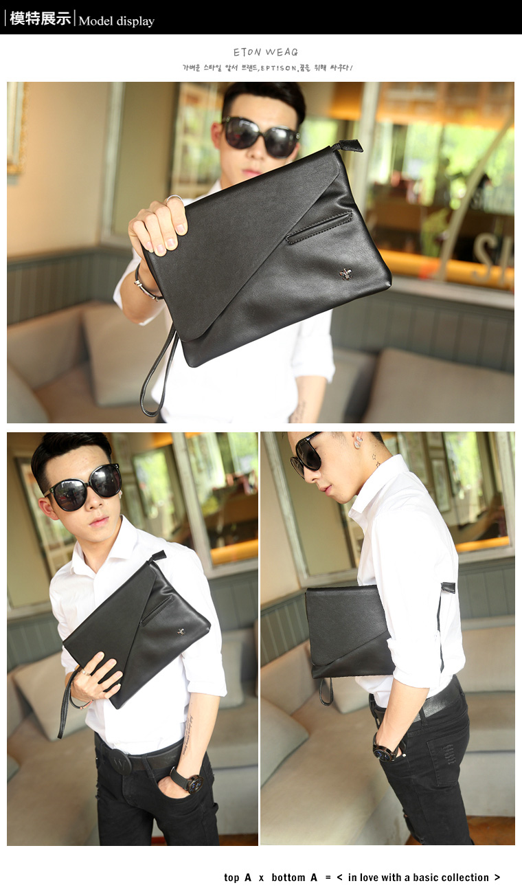 พร้อมส่ง กระเป๋าคลัทซ์ผู้ชาย ใส่โทรศัพท์มือถือ แฟชั่นเกาหลี