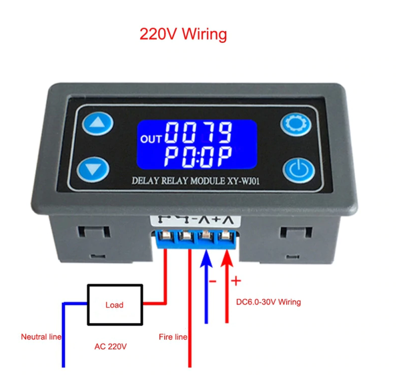 Multi Function Time Relay XY-WJ01 โมดูลตั้งเวลาเปิดปิดพร้อมรีเลย์ สต็อกไทยส่งไว
