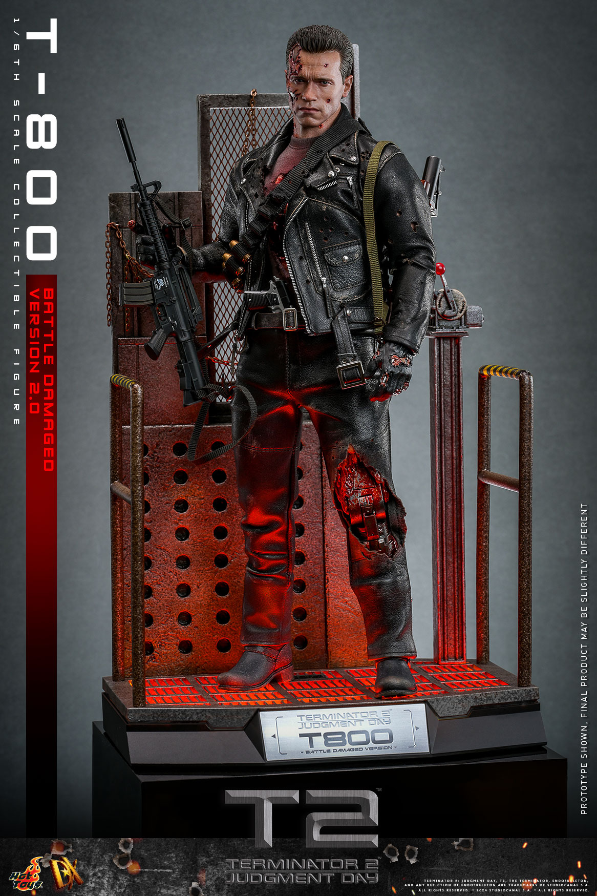 Hot Toys DX46 Terminator 2: Judgment Day - T-800 (Battle Damaged Version 2.0)