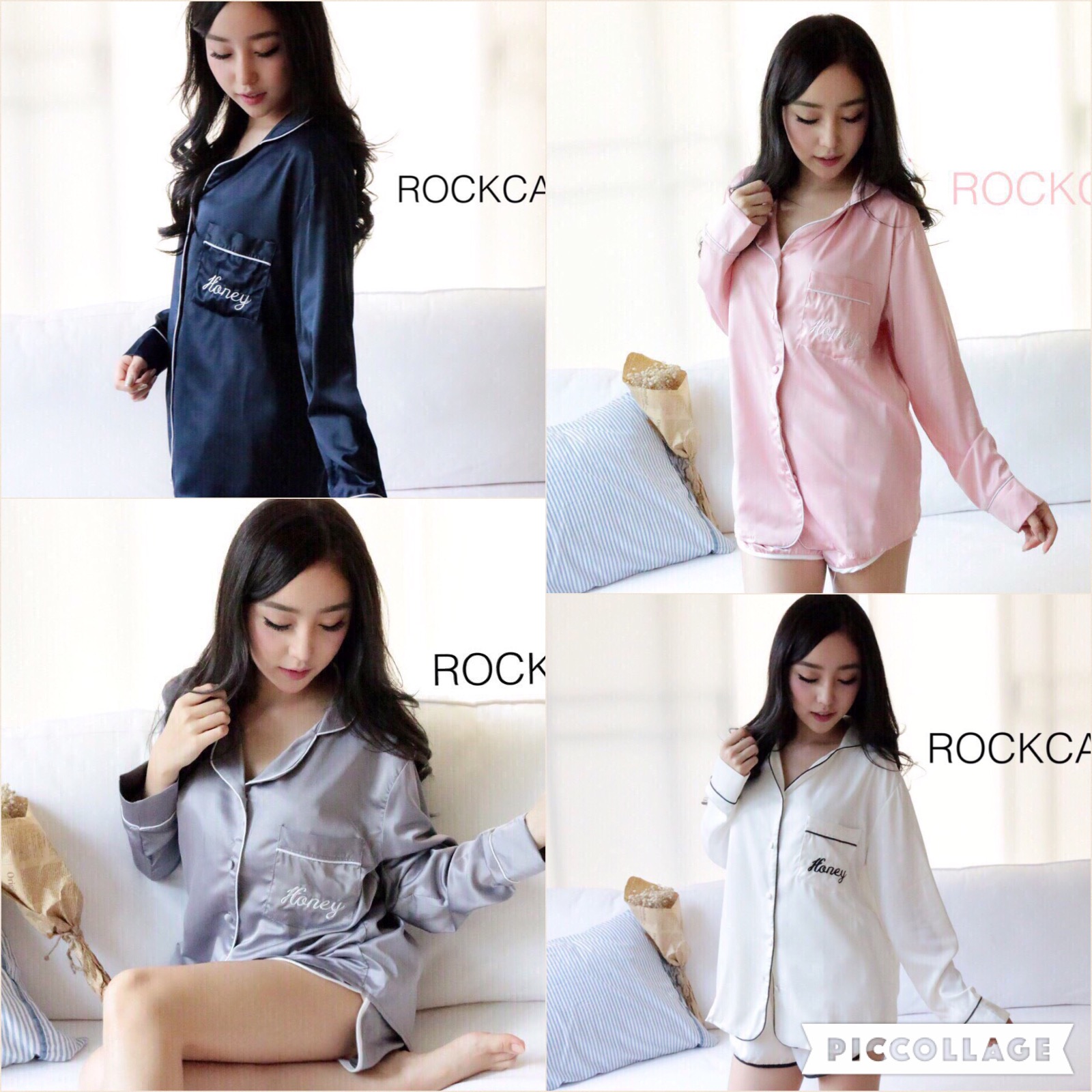 Super Best Seller LOT 33 ขายดีมากๆๆๆค่ะ ฮอทฮิตที่สุด ของมาเพิ่มแล้วค่ะ Fluffy Pajamas Set ชุดนอนมาเป็นเซ็ท ใช้ผ้าซิลค์ซาตินนำเข้าเนื้อดีมากกกก ใส่สบายผ้านุ่มมากๆค่ะ สาวๆพลาดไม่ได้จริงๆนะคะ