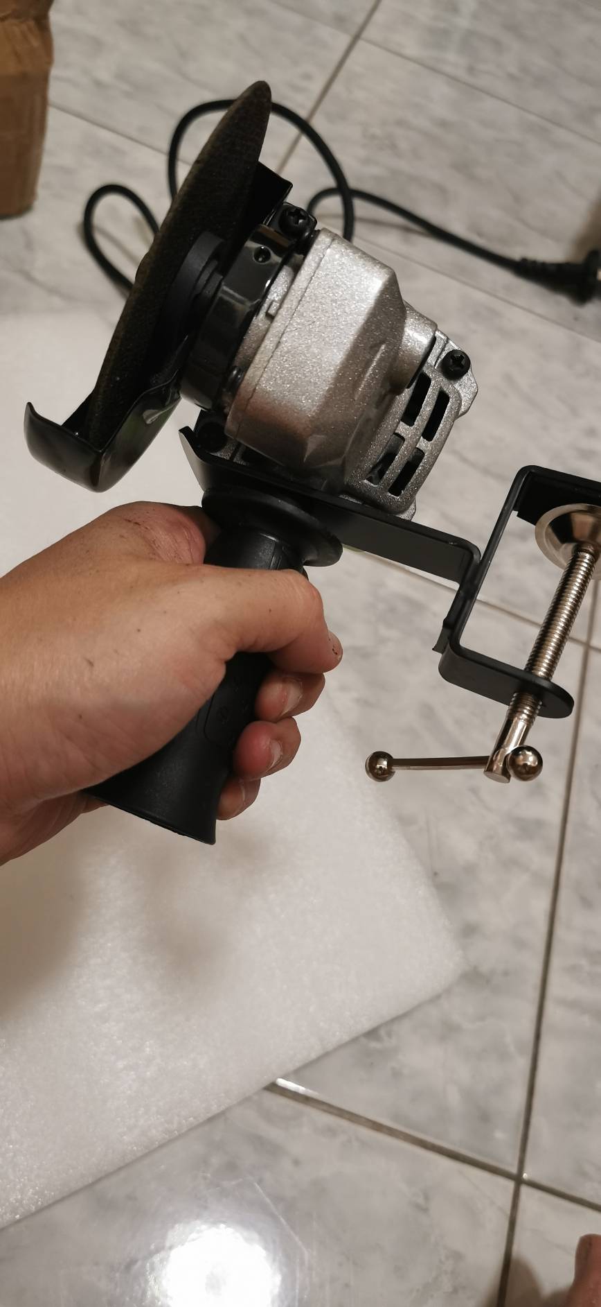 GA07 ฐานยึดหินเจียรติดโต๊ะ สำหรับหินเจียร 4 นิ้ว DIY ***ไม่รวมเครื่อง