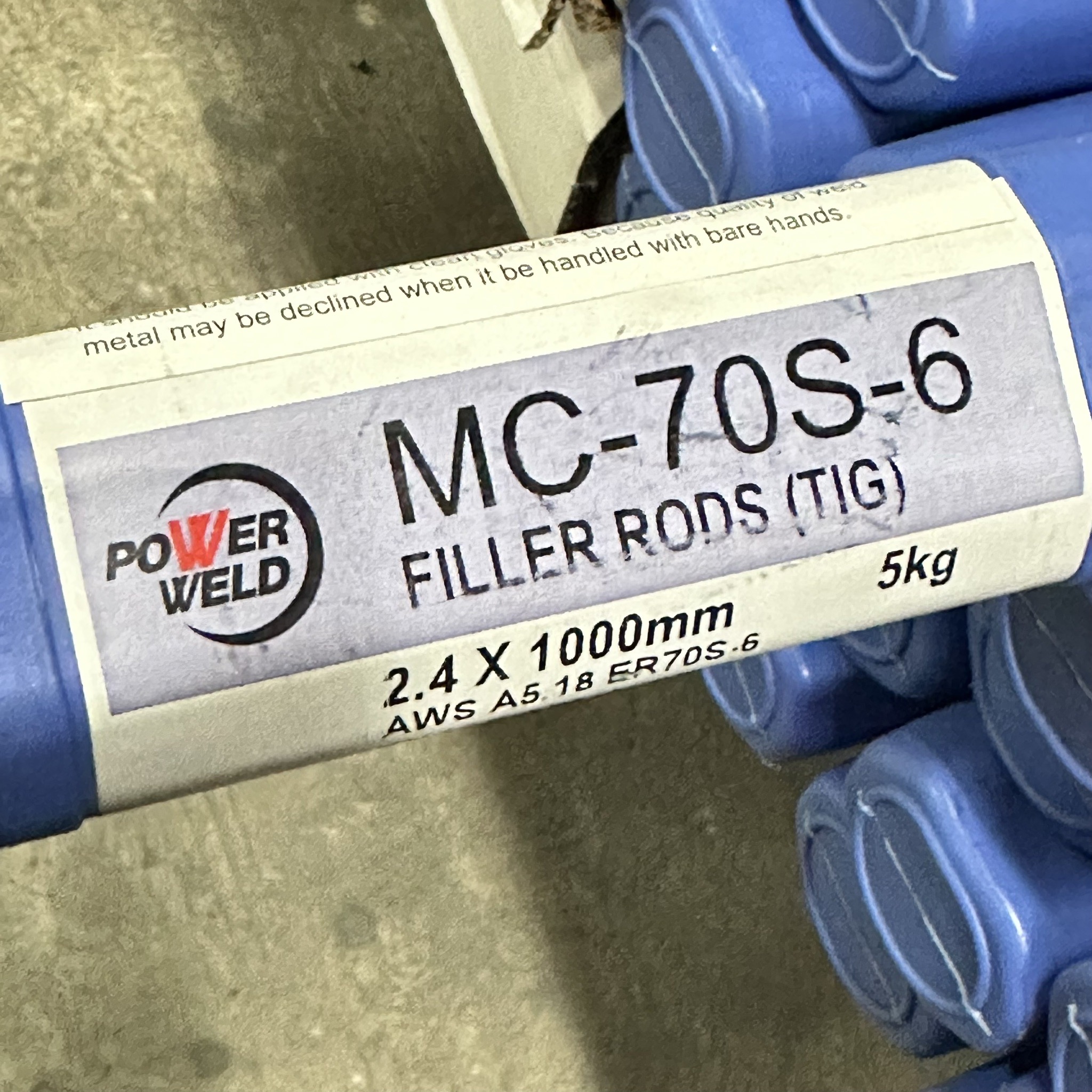 ลวดเชื่อม TIG POWERWELD MC70S-6 2.4MM
