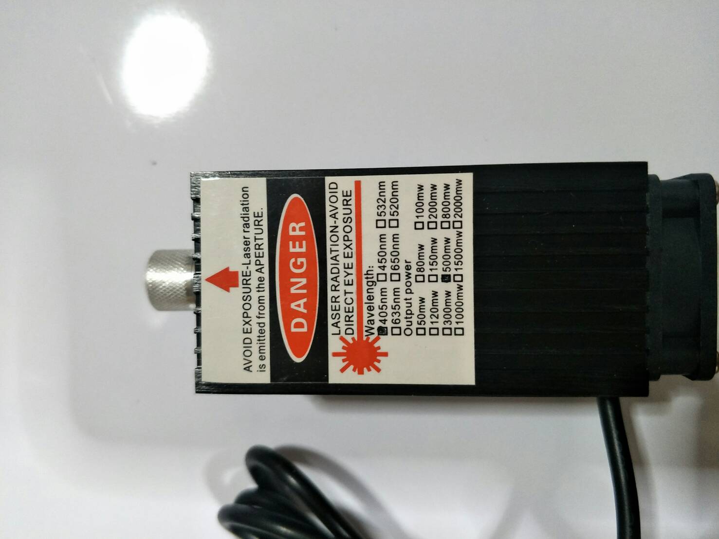 OT55 หัวแกะสลักเลเซอ 500MW ใช้ไฟ 12V 2A สำหรับงาน DIY