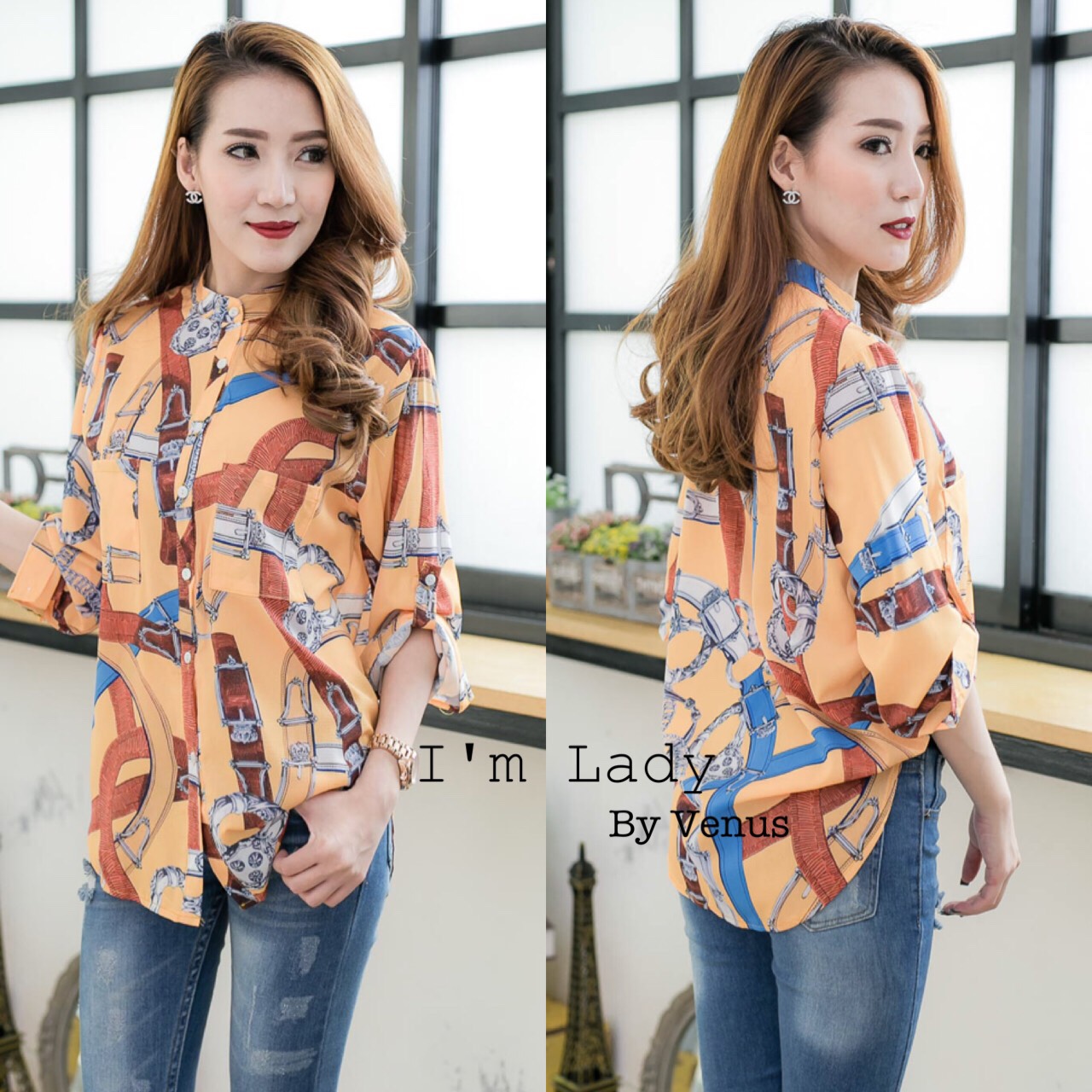 มาเพิ่มรอบที่ 2 คะ เสื้อเชิ๊ตคอจีน พิมพ์ลาย Hermes ผ้าพิมพ์ลายสไตล์hiso ลายพิมพ์คมชัดสุดๆงานสวยมากคะ ใส่ได้ตลอดไม่มีเบื่อจริงๆ