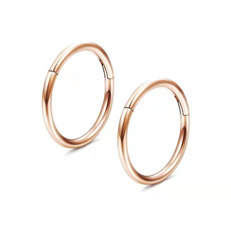 “เช็คสินค้าทัก line ก่อนโอนนะคะ”(ไทเทเนี่ยม 100%) แนะนำ!!! Hoop แบบก้านเรียบเท่ากันทั้งหมด หมุนได้รอบ ใส่สบาย(ราคา/ข้าง)_ET930