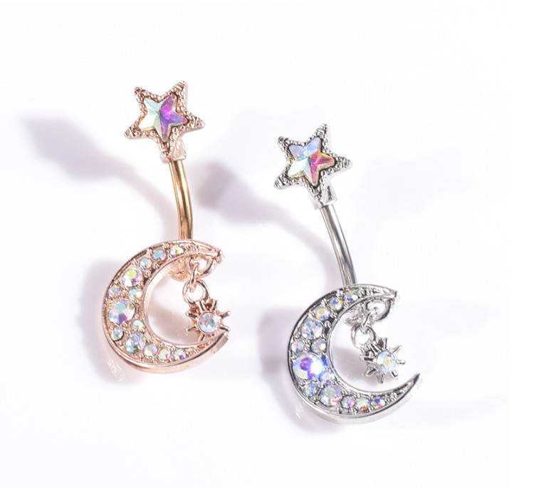 “เช็คสินค้าทัก line ก่อนโอนนะคะ” จิวสะดือไทเทเนี่ยม100% สำหรับผิวแพ้ง่าย ก้านหนา Starmoon_TCT060