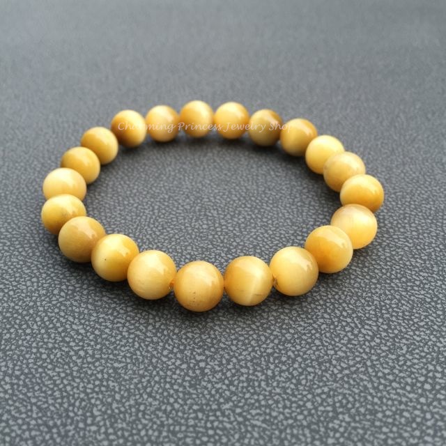 Tiger Eye Golden 8 มม หินตาเสือ สีทอง ดึงดูดความมั่งคั่งร่ำรวย ปกป้องคุ้มครอง