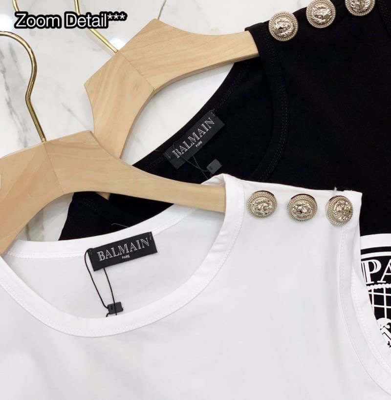 เสื้อยืดBALMAIN Tank เสื้อยืดดาราใส่