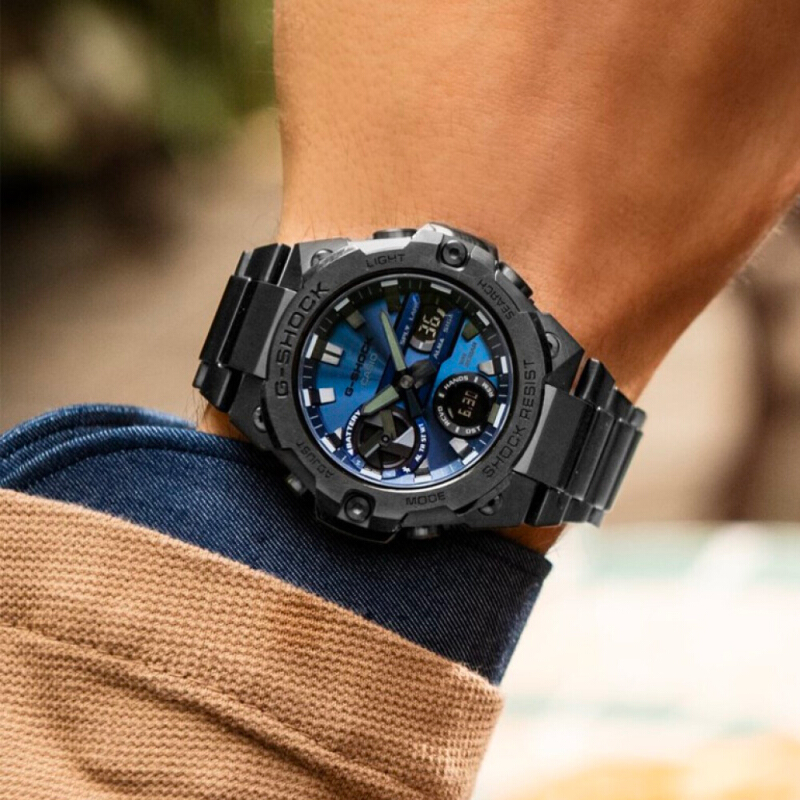 CASIO นาฬิกาข้อมือผู้ชาย G-SHOCK รุ่น GST-B400BD-1A2DR นาฬิกา นาฬิกาข้อมือ นาฬิกาผู้ชาย Tough Solar (พลังงานแสงอาทิตย์) Bluetooth GST-B400BD-1A2
