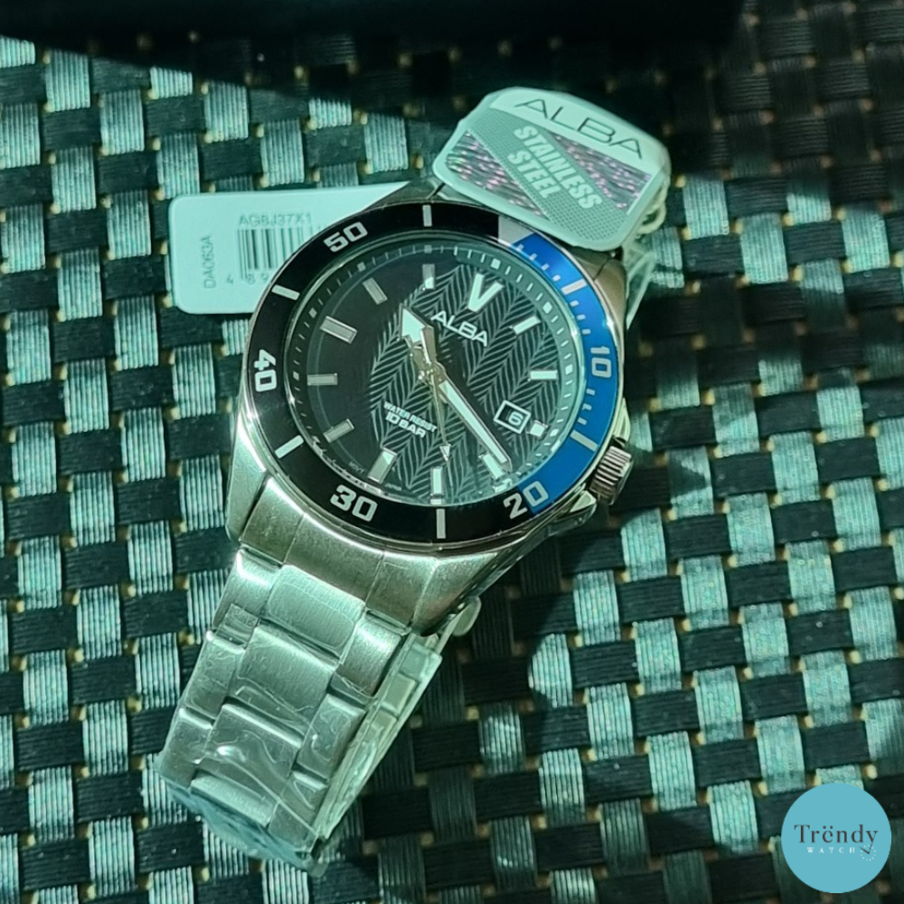 ALBA Active Quartz นาฬิกาข้อมือผู้ชาย (สินค้าใหม่ ของแท้ มีใบรับประกันศูนย์) รุ่น AG8J37X1 สายแสตนเลส