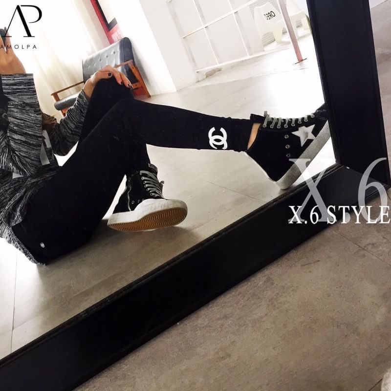 พร้อมส่ง !!! Legging ผ้าหนากำลังดี งานดี คุณภาพแน่นเลยค่ะตัวนี้ ป้าย tag Chanel น่ะค่ะ
