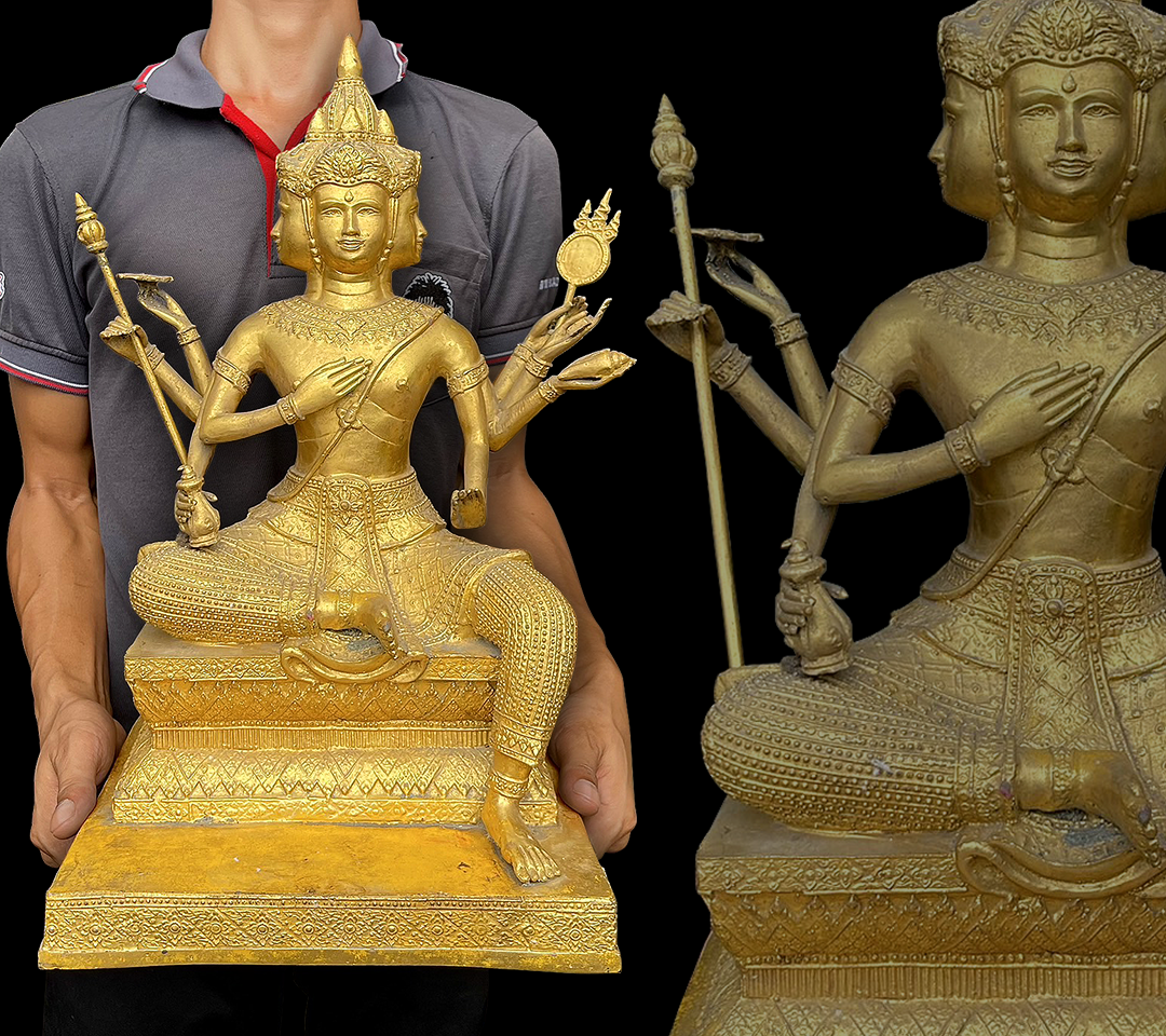 พระพรหมณ์ทองเหลือง หน้าตัก9นิ้ว พระพรหมณ์เก่า