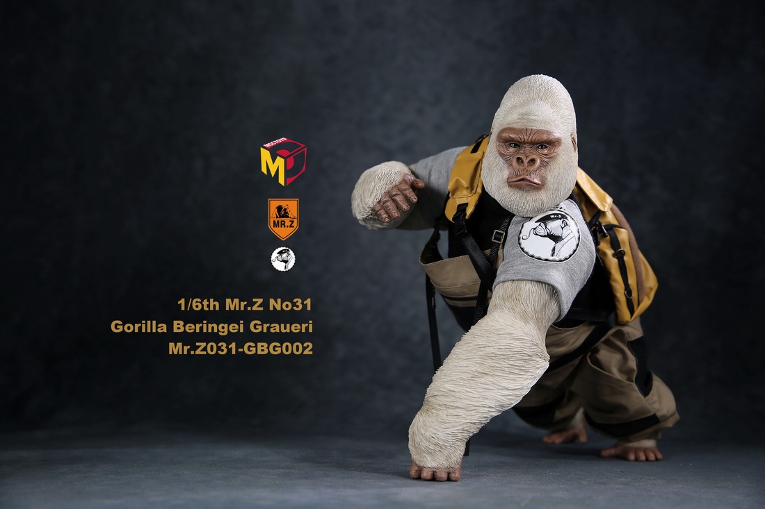 Mr.Z MRZ031-GBG001, 002 Animal Model - Gorilla Beringei Graueri (Black&White)