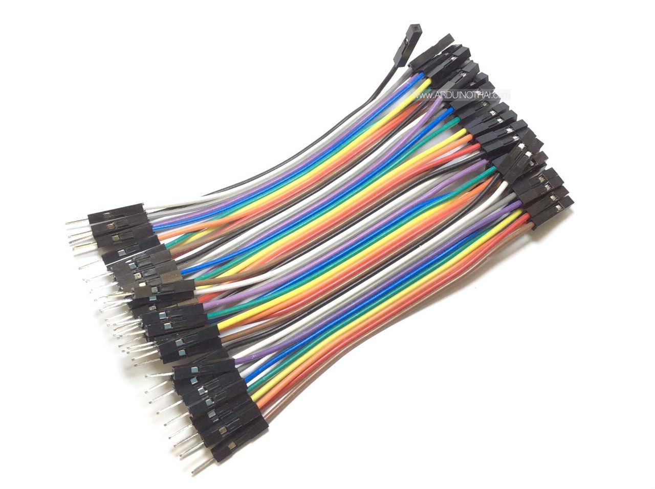 Jump Wire สายจั๊ม ผู้-เมีย (Male to Female) ยาว 10 cm. จำนวน 40 เส้น สต็อกไทยส่งไว
