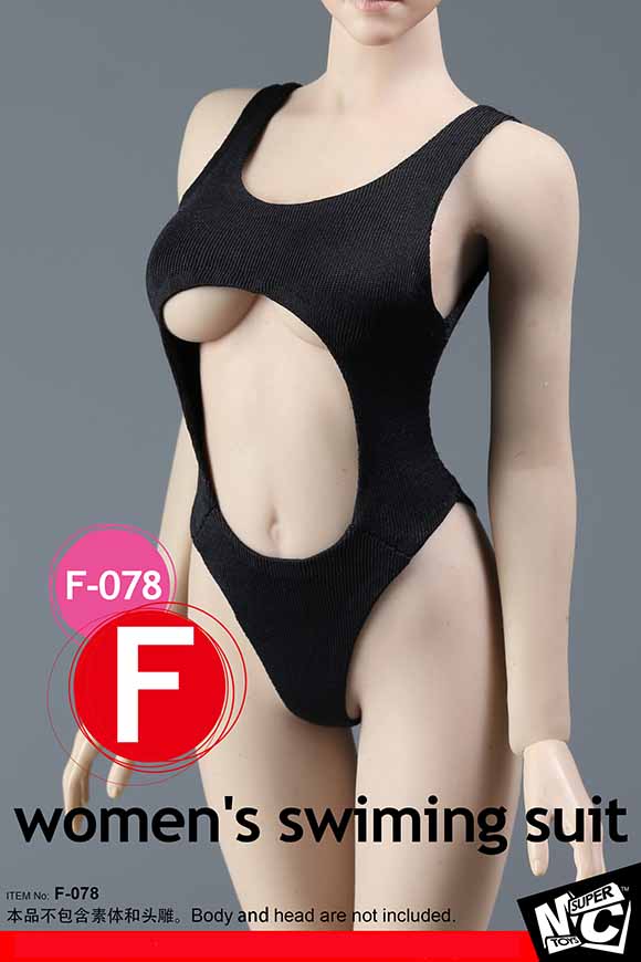 SUPERMCToys F-078D Women's Swimming Suit & Sheer Bodysuit