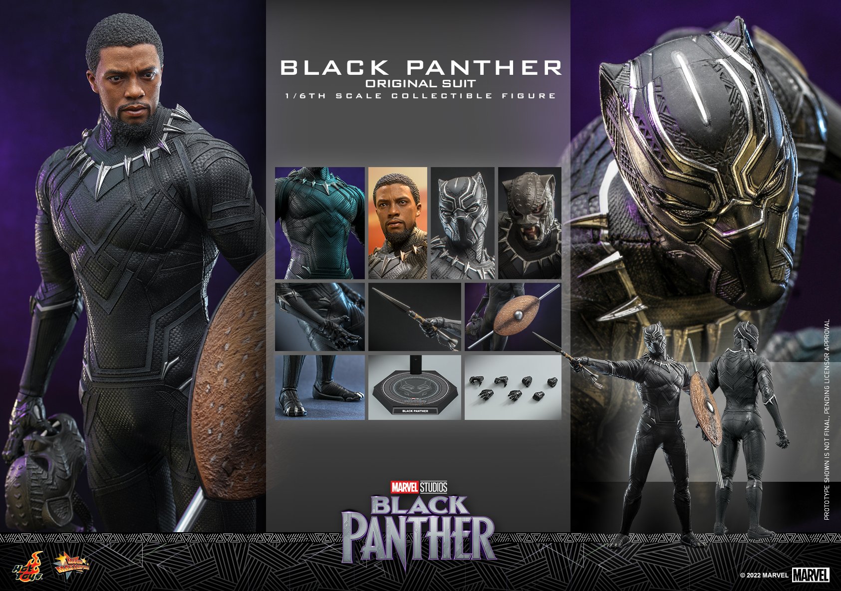Hot Toys MMS671 1/6 Black Panther Legacy - Black Panther (Original Suit)