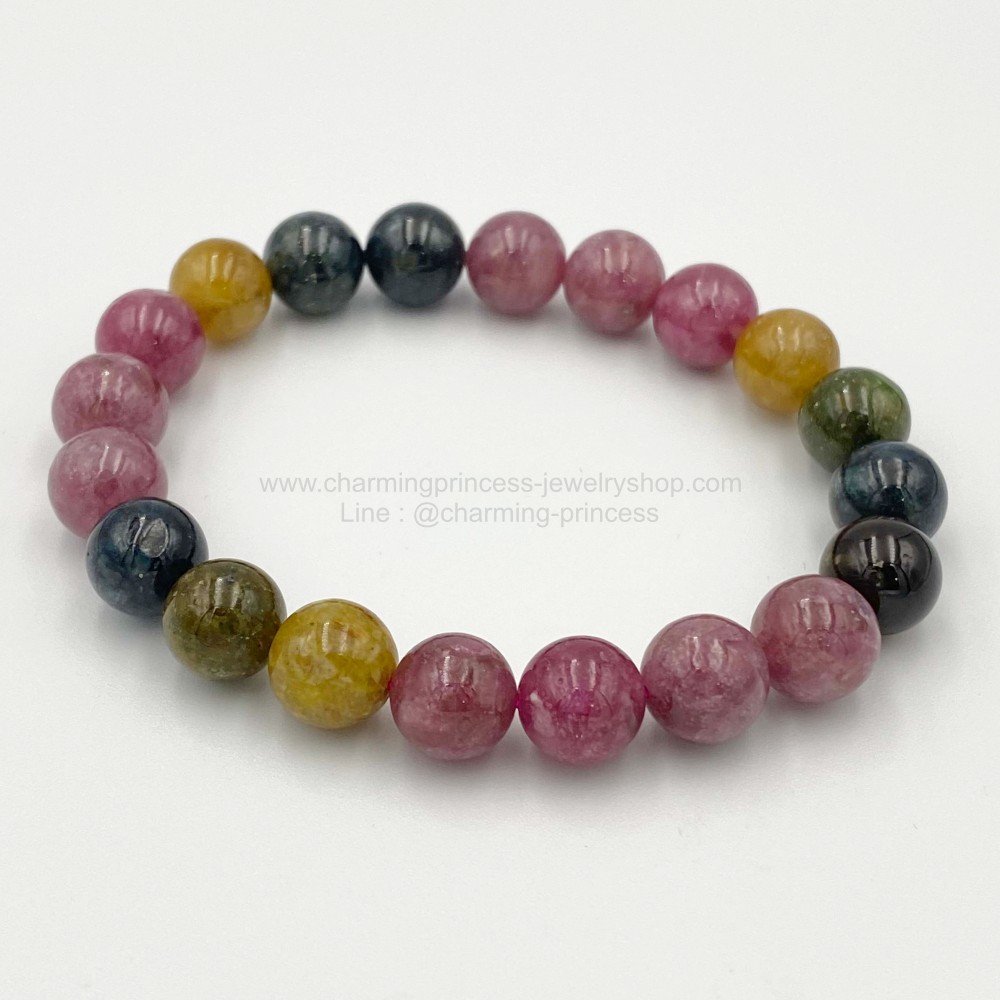 ทัวร์มาลีน (Tourmaline) 10 มม สวยงามมาก อัญมณีประจำเดือนตุลาคม หินแห่งพลัง ที่เป็นตัวแทน ของการปกป้อง คุ้มครอง ความสงบสุข และความสมดุล ให้กำลังด้านร่างกาย