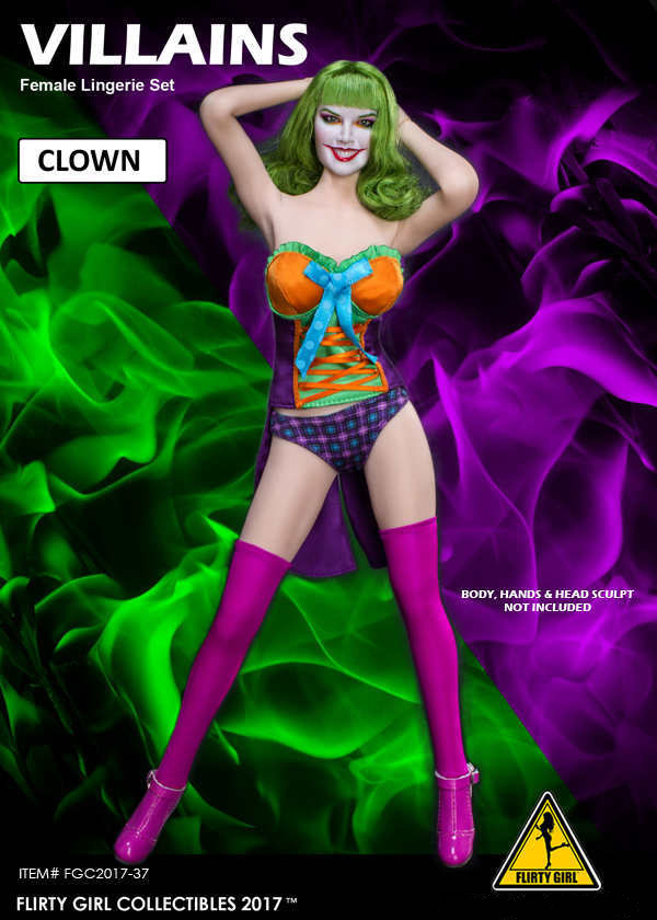 Flirty Girl FGC2017-37 Super Hero Female Lingerie set - CLOWN