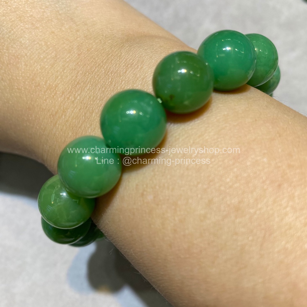 Chrysoprase คริสโซเพลส 12 มม หินแห่งความผ่อนคลาย ป็นหินที่ช่วยนำความอุดมสมบูรณ์ของความรัก และความเจริญรุ่งเรืองในชีวิต