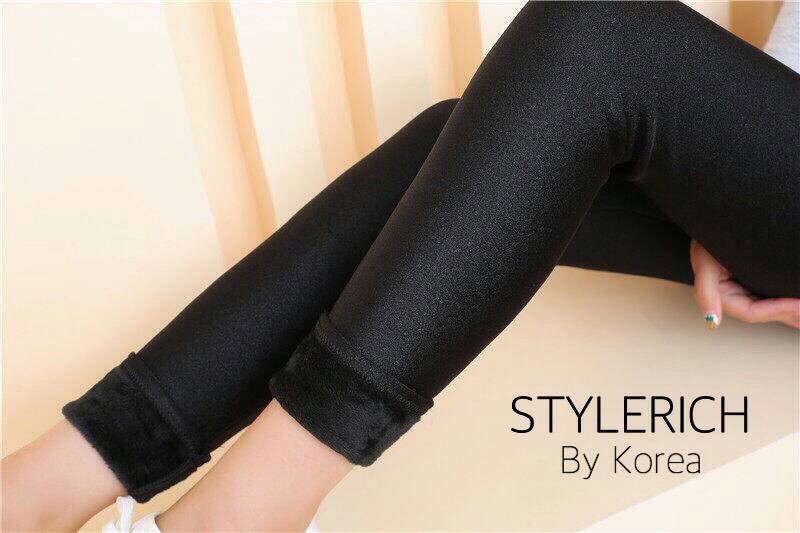 เลคกิ้งสไตล์เกาหลี เนื้อผ้าดี๊ดี ด้านในบุขน ใส่ไปที่อากาศหนาวๆได้เลย