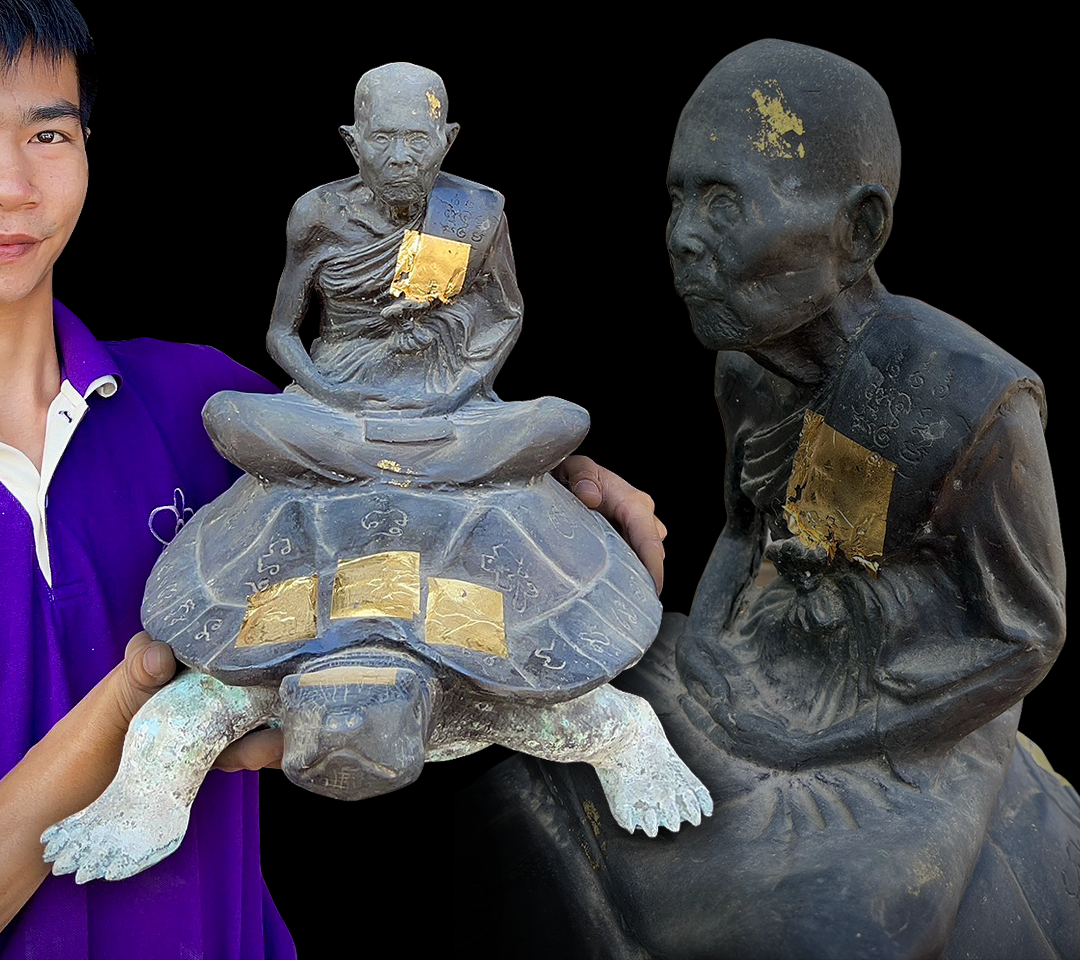 พระบูชาหลวงปู่หลิว หน้าตัก9นิ้ว วัดไร่แตงทอง วัสดุทองเหลือง