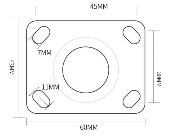 OT75 ลูกล้อเอนกประสงค์ รุ่นฐานหมุนได้ ไม่มีเบรค ขนาด 1.5 นิ้ว สำหรับ DIY รถเข็น เก้าอี้ ฯลฯ