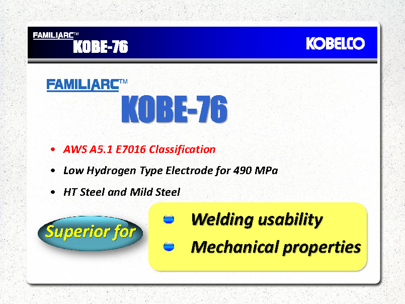 ลวดเชื่อม KOBE 76 (E7016) ลังละ 20 KG