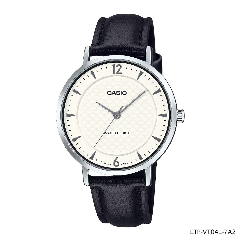 CASIO นาฬิกาข้อมือผู้หญิง รุ่น LTP-VT04D-4A LTP-VT04D-7A LTP-VT04D-1A LTP-VT04D-1A LTP-VT04D-2A LTP-VT04L-7A1 LTP-VT01L-7A2