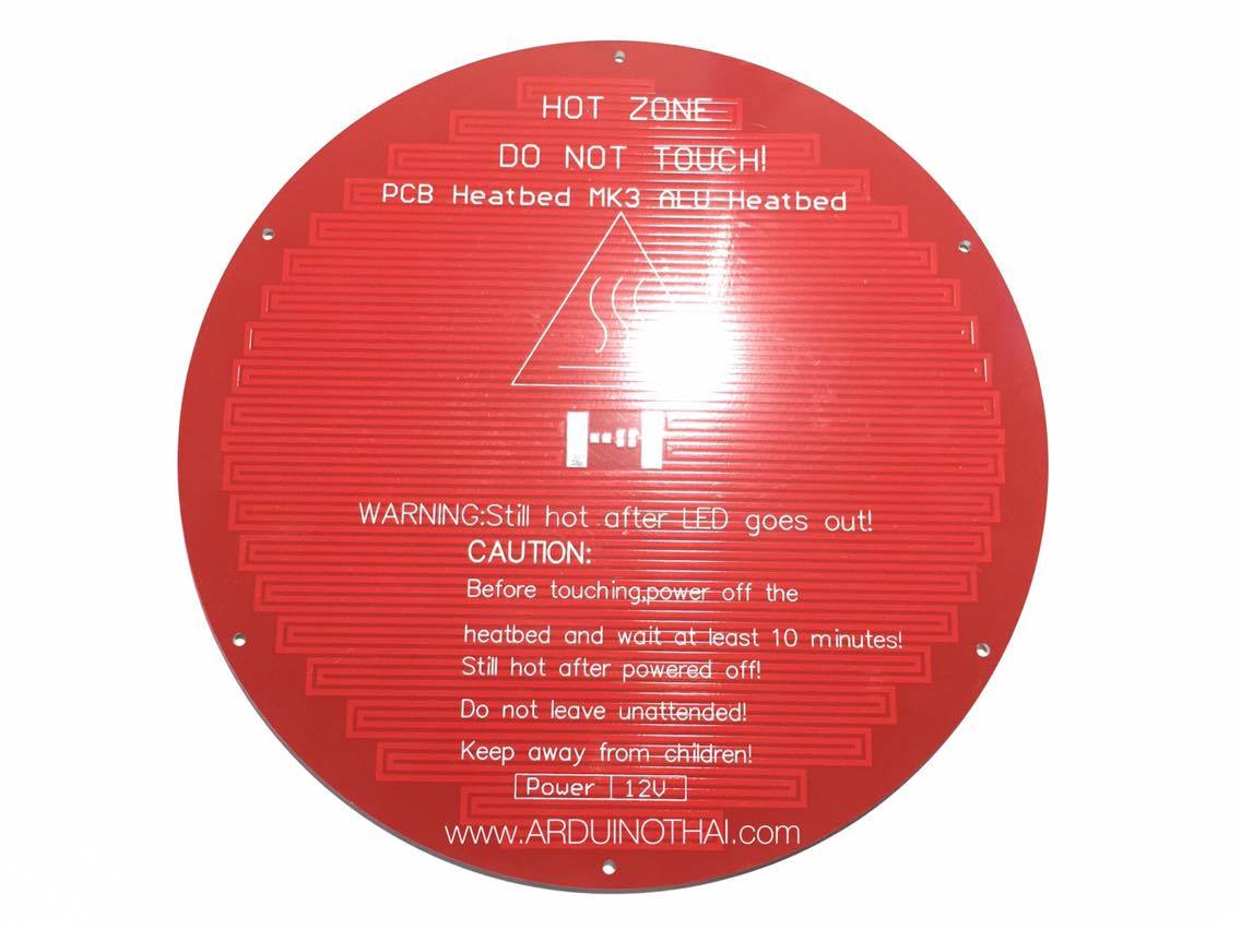 PCB Heatbed MK3 ALU-Heatbed (หนา 3 mm)