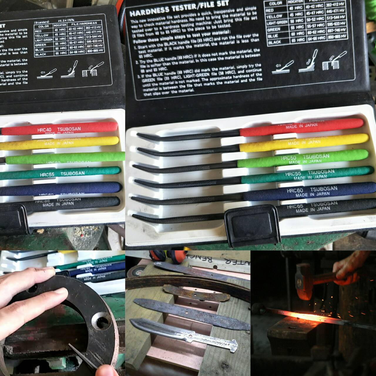 SD08 ชุดตะไบทดสอบความแข็งโลหะ TSUBOSAN Made in Japan สำหรับช่างตีเหล็ก