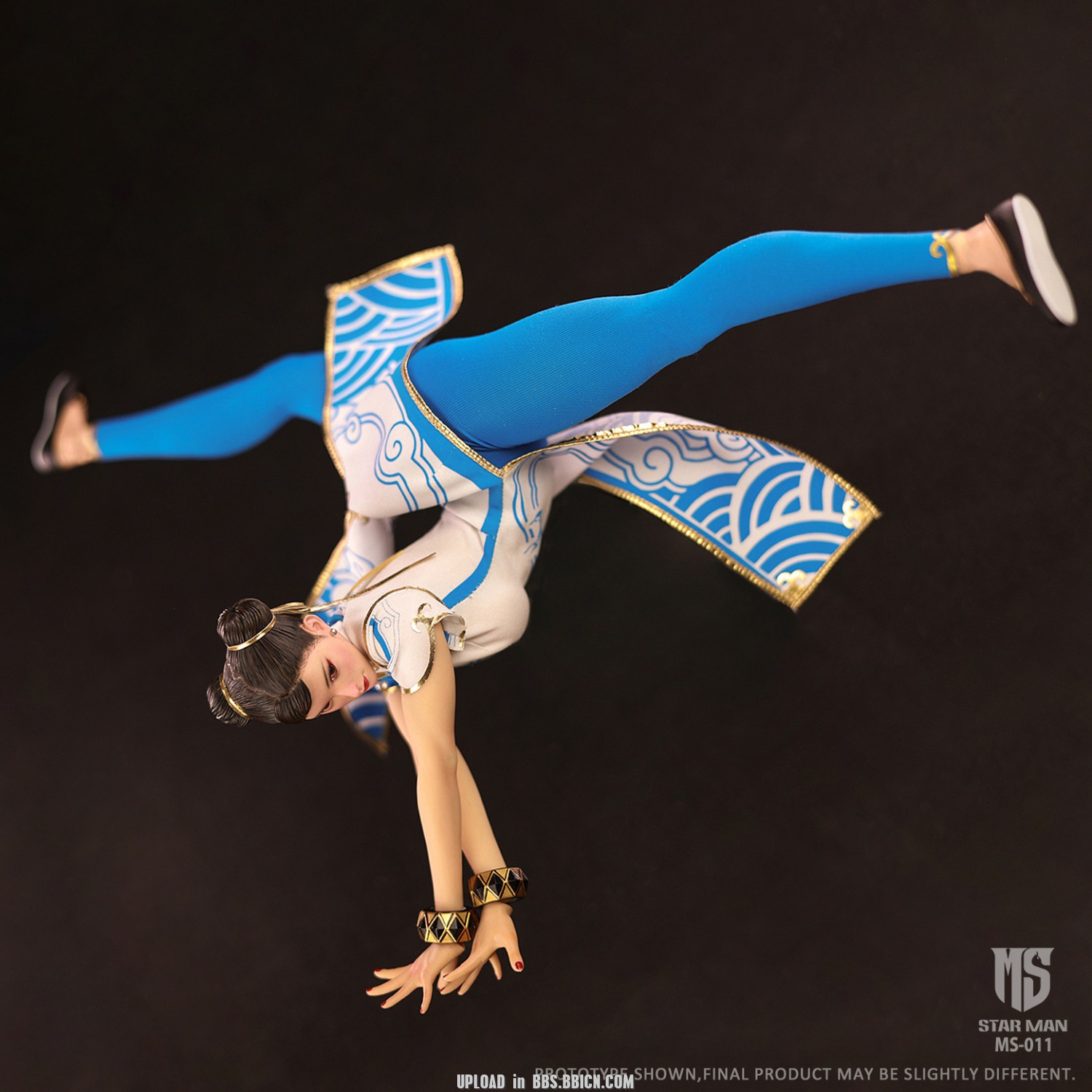 STAR MAN MS-011 Female Fighter Chun-li (Blue Cloud Patterned White Cheongsam Version)