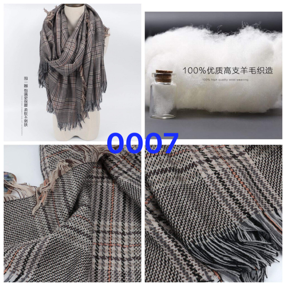 ผ้าคลุมไหล่ขนแกะแท้ Winter wood lamb velvet shawl 1,290-