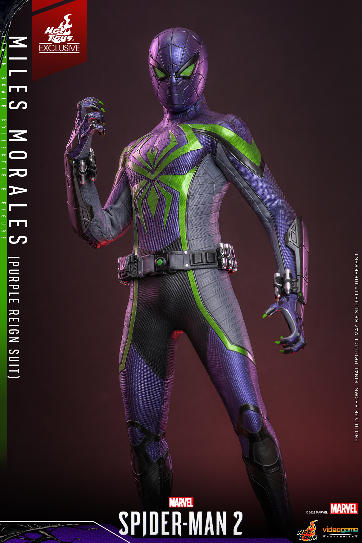 Hot Toys VGM68 Marvel's Spider-Man 2 - Miles Morales (Purple Reign Suit) [Hot Toys Exclusive]