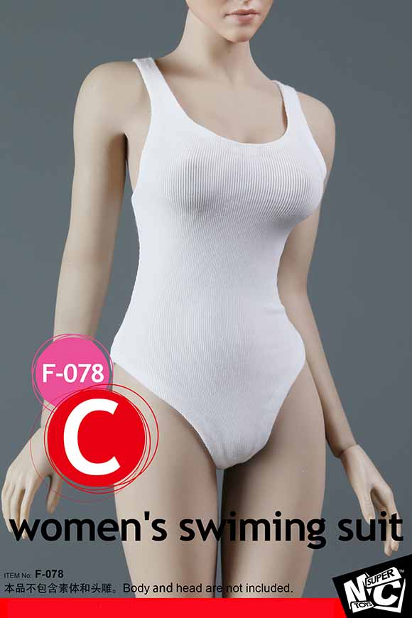 SUPERMCToys F-078D Women's Swimming Suit & Sheer Bodysuit