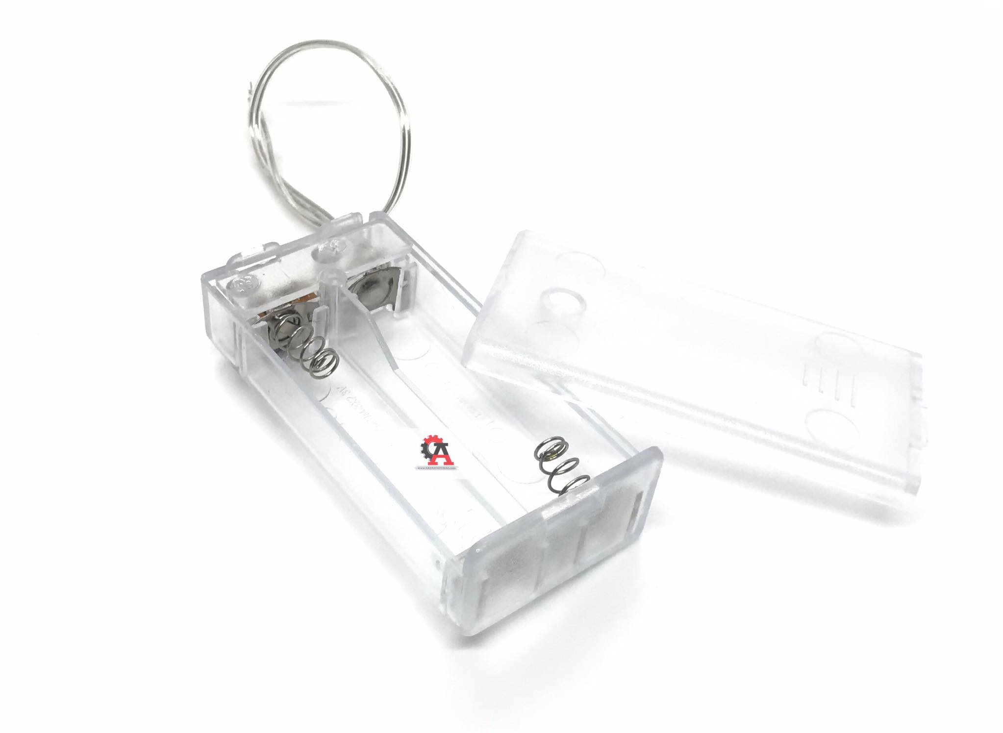รางถ่านแบบใส AA 2ก้อน Battery Holder