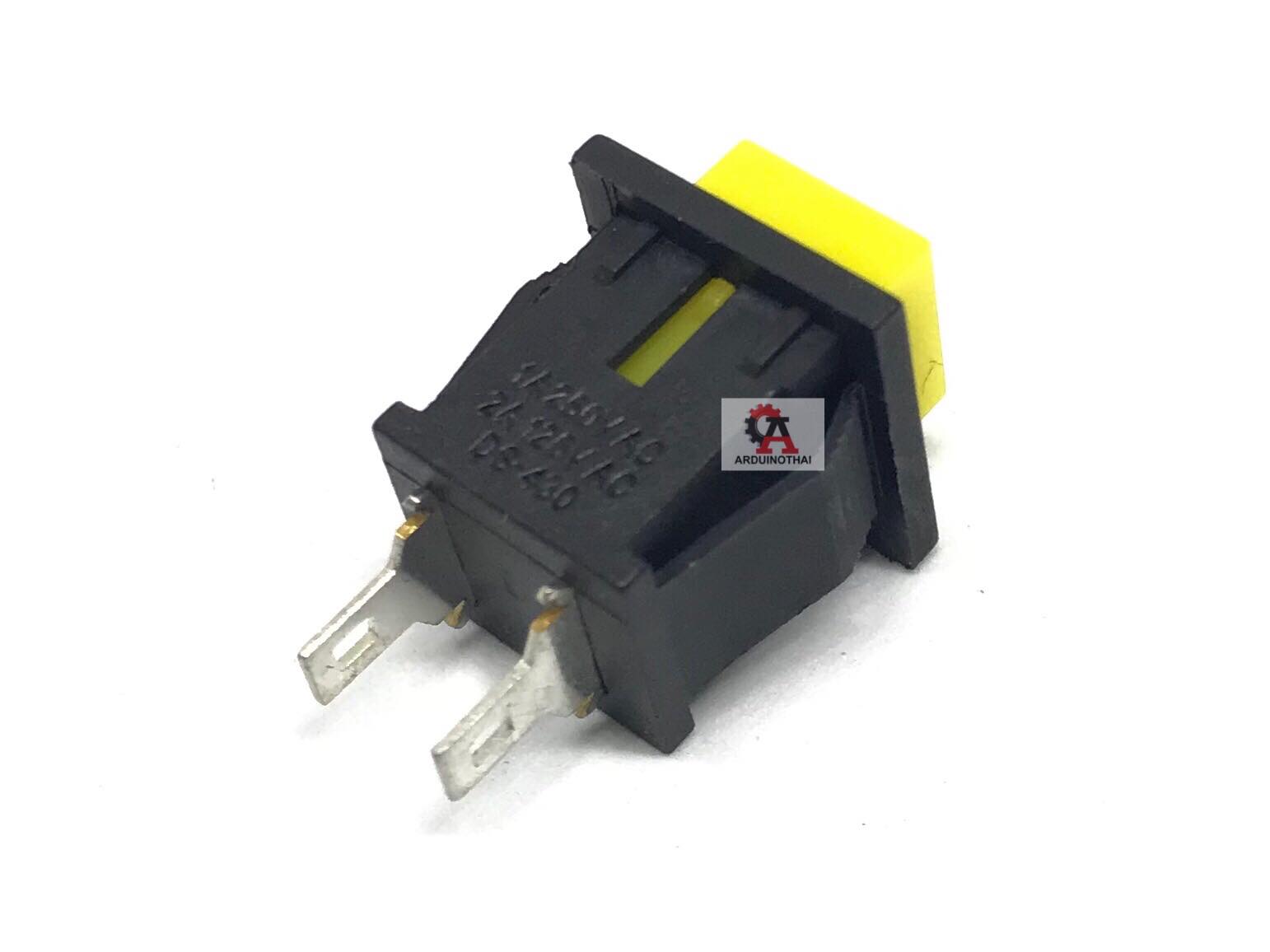 ปุ่มกดสีเหลืองเหลี่ยม 1A/250V