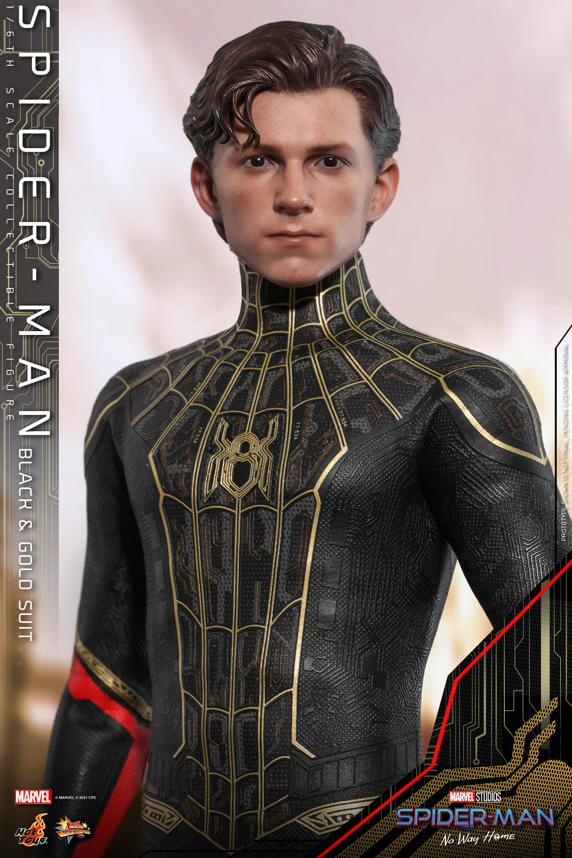 Hot Toys MMS604 1/6 Spider-Man: No Way Home - Spider-Man (Black & Gold Suit)