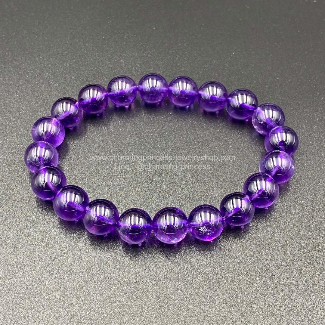 Amethyst อเมทิสต์ 10 mm AAA+ ปกป้องคุ้มครอง สร้างความสัมพันธ์อันดีระหว่างแม่สามีกับลูกสะใภ้