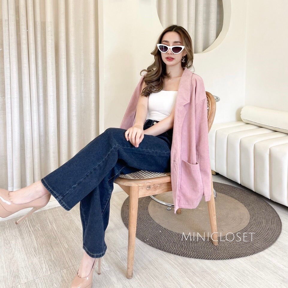 Blazer เบลเซอร์ สูทลำลองหญิง ผ้าลูกฟูก