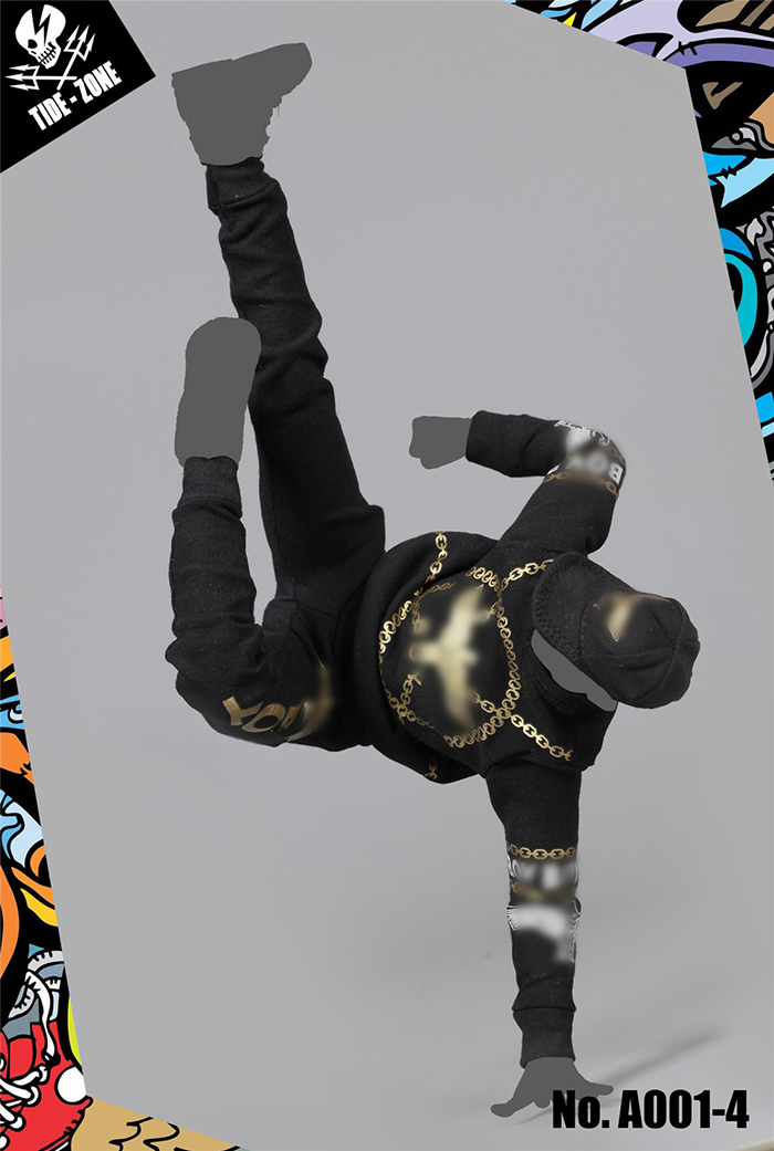 TIDE-ZONE A001-3,4 Street Fashion Black Outfits